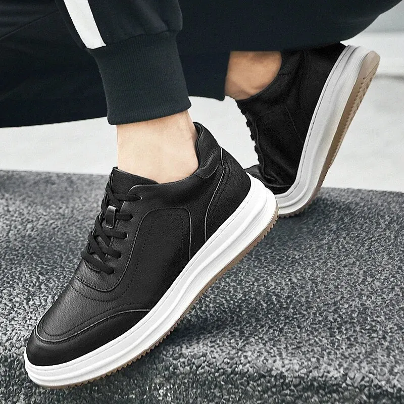 Xituodai  New Cow Leather Men Casual Shoes Fashion Sneakers Men Shoes Genuine Leather White Shoes