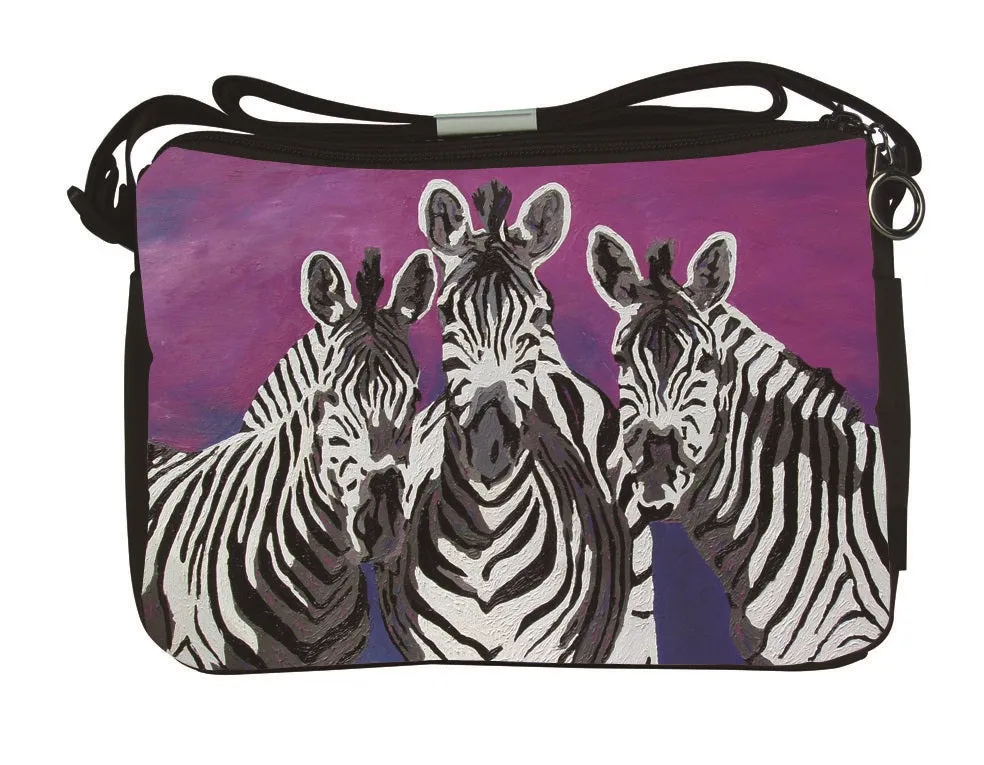 Zebra Signature Messenger Bag- Family